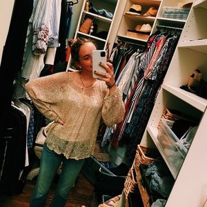 Charlie Joe long sleeve sequin top